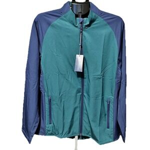 NWT Holderness & Bourne Mens L Zip The Hyde Performance Jacket Blue And Green